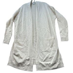 Vince Cashmere & Wool‎ Blend Long Cardigan Sweater Womens Size Small Beige Cream